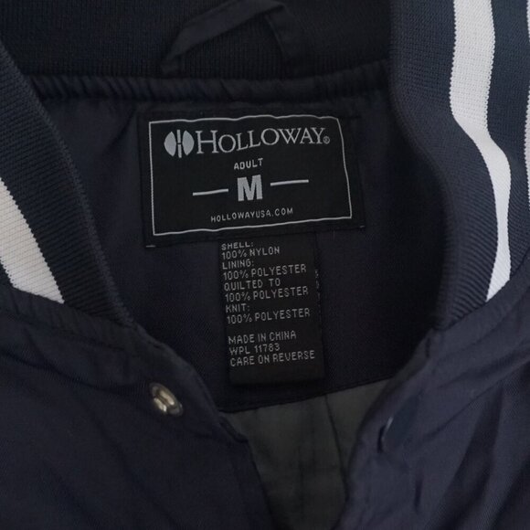 Vintage Houston Astros Navy Button Up Varsity Bomber Jacket By Holloway Medium - Picture 11 of 11